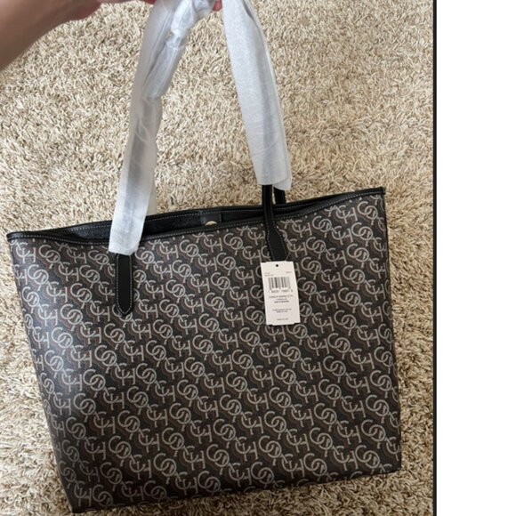 Coach City Tote Bag With Coach Monogram Print - Picture 5 of 6